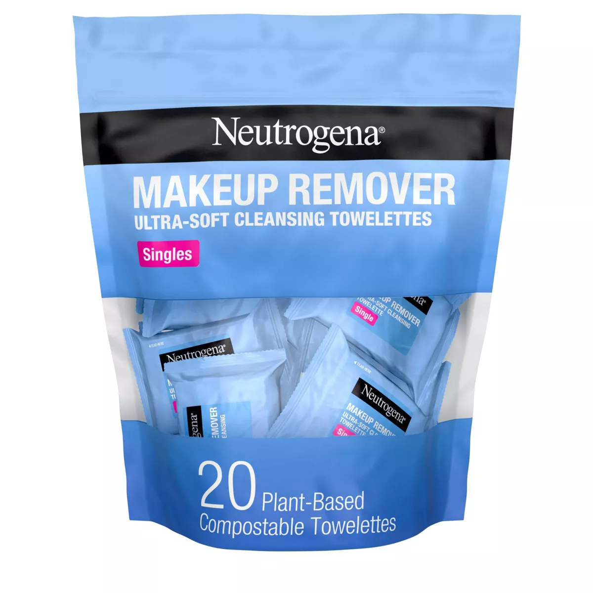 image of neutrogena single makeup remover wipes - great for simple travel skincare routine