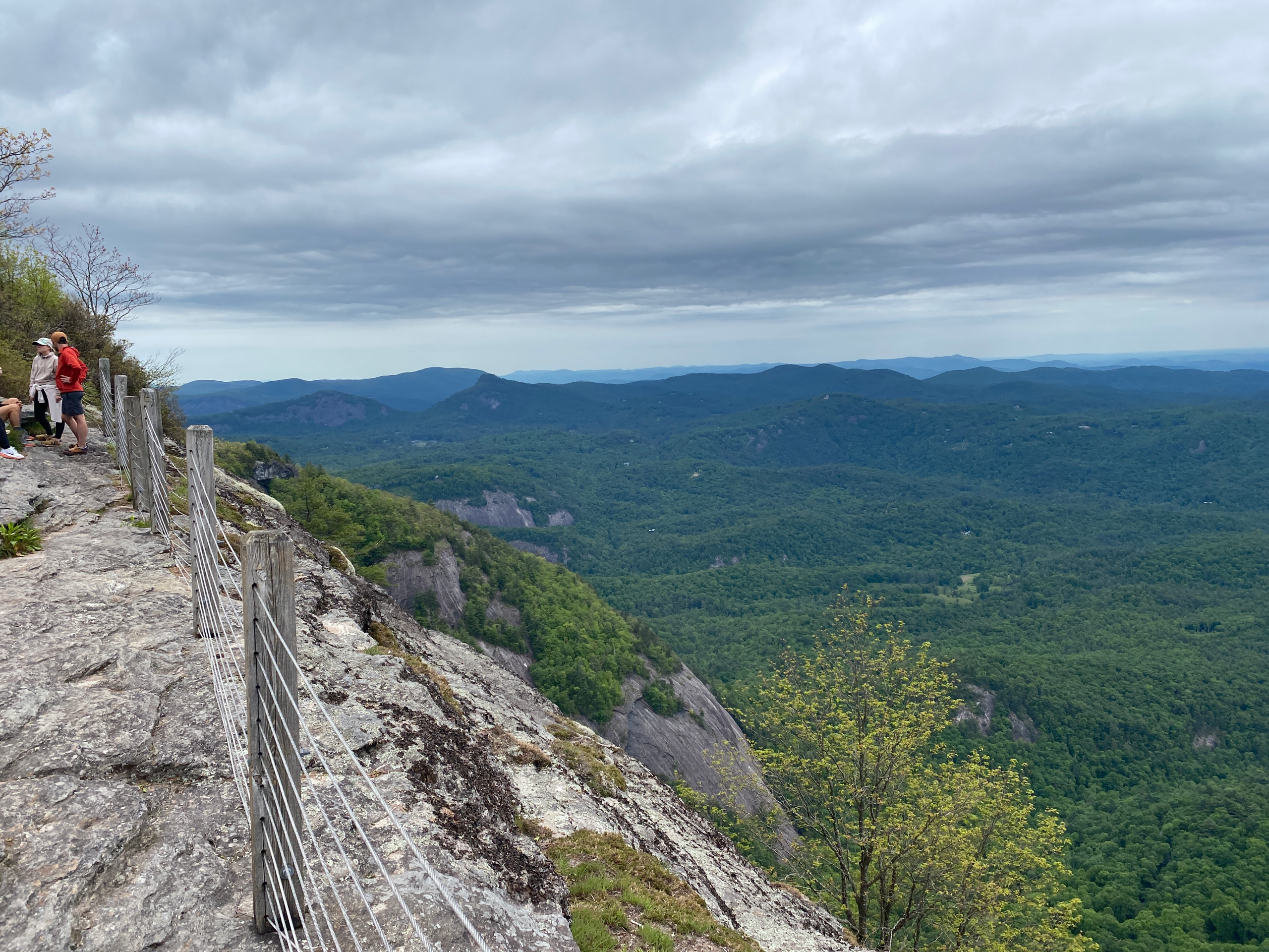 Stunning cliffside views from Whiteside Mountain Trail, top hike for one-day trip to Cashiers NC