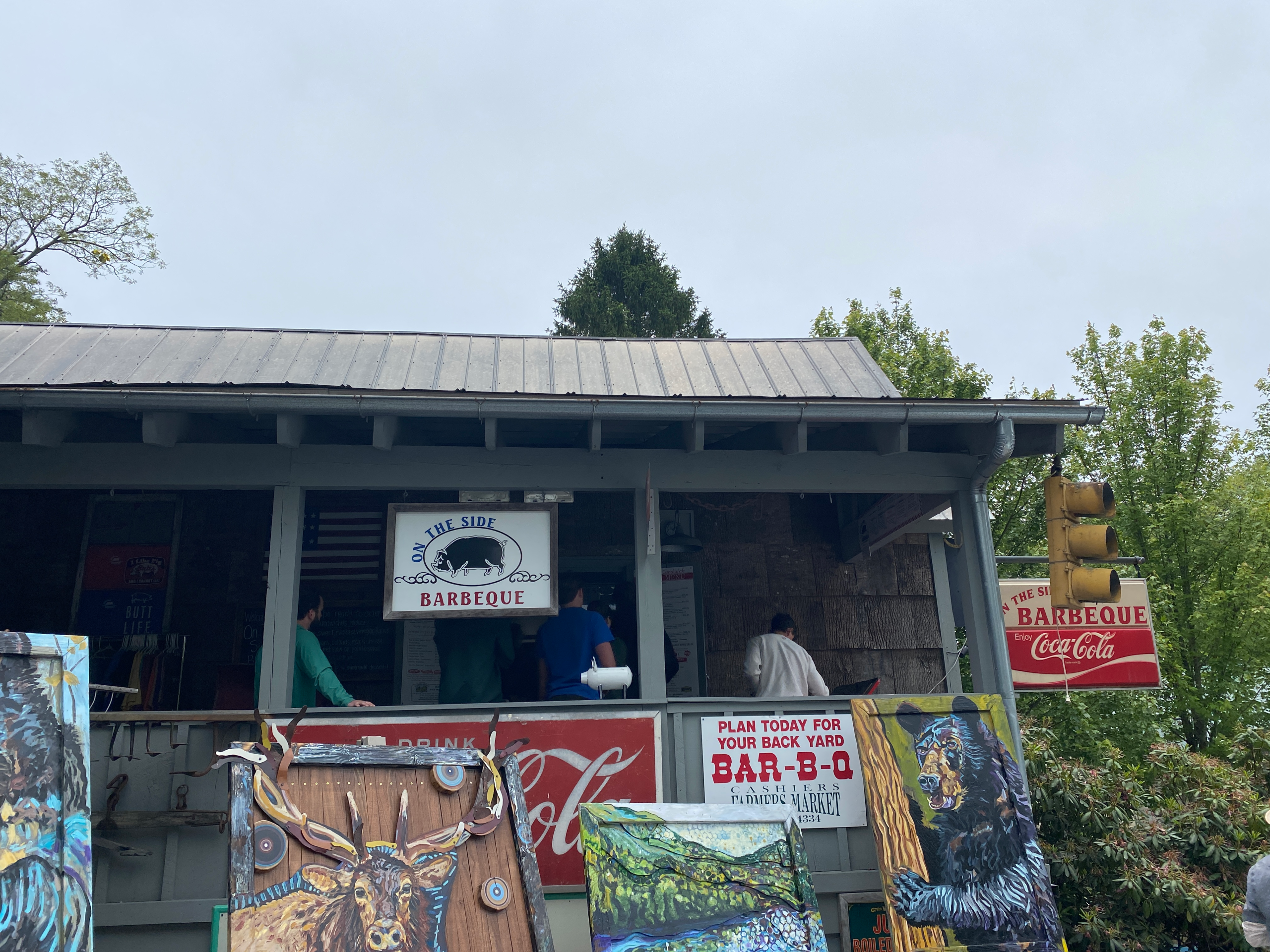 Lunch restaurant at Cashiers Farmers Market - On the Side Barbeque